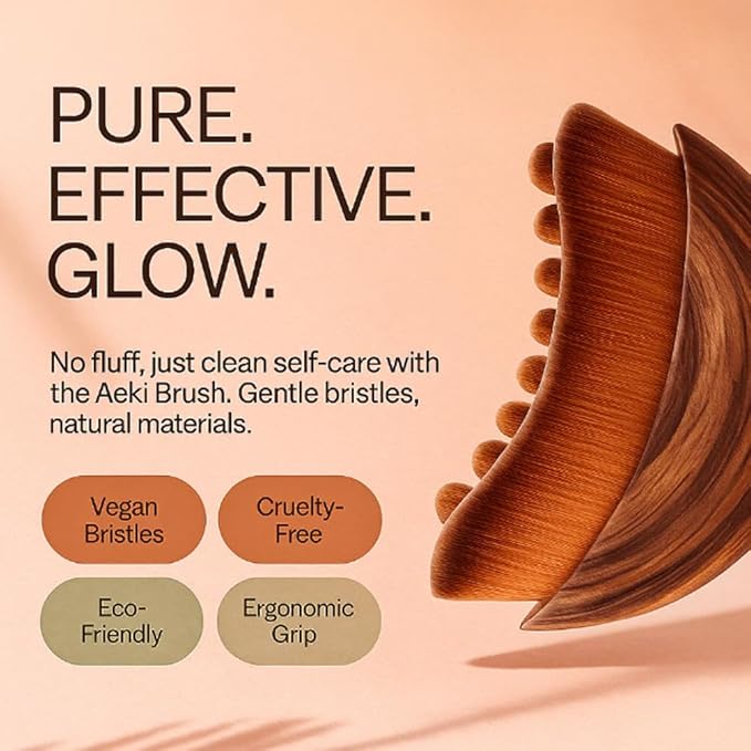 Aeki Lymphatic Contour Face Brush - Reduces Puffiness & Restores Definition, Aeki Lymphatic Face Brush, 100% Gentle & Soft on Skin | Naturally Sculpted Look,Aekii Facial Brush (3 Set)