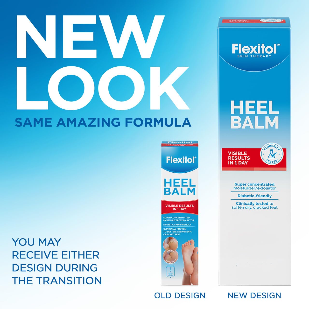 Flexitol Heel Balm Four Pack, Cracked Heel Cream & Foot Balm, Intensive Hydration for Dry, Rough Feet & Heels, Urea-Based Moisturizing Cream, 4 oz Tube
