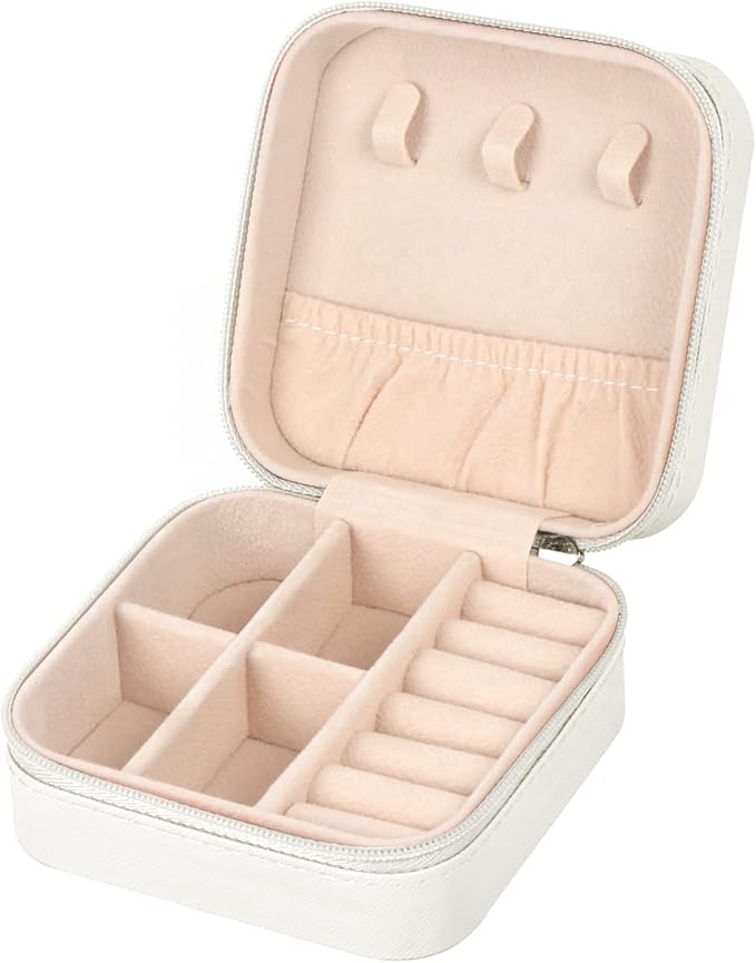 Travel Jewelry Case Small Jewelry Box Jewelry Organizer Storage Case Portable PU Leather Mini Jewelry Travel Case for Girls Womens Earring, Necklace, Rings,Bracelets