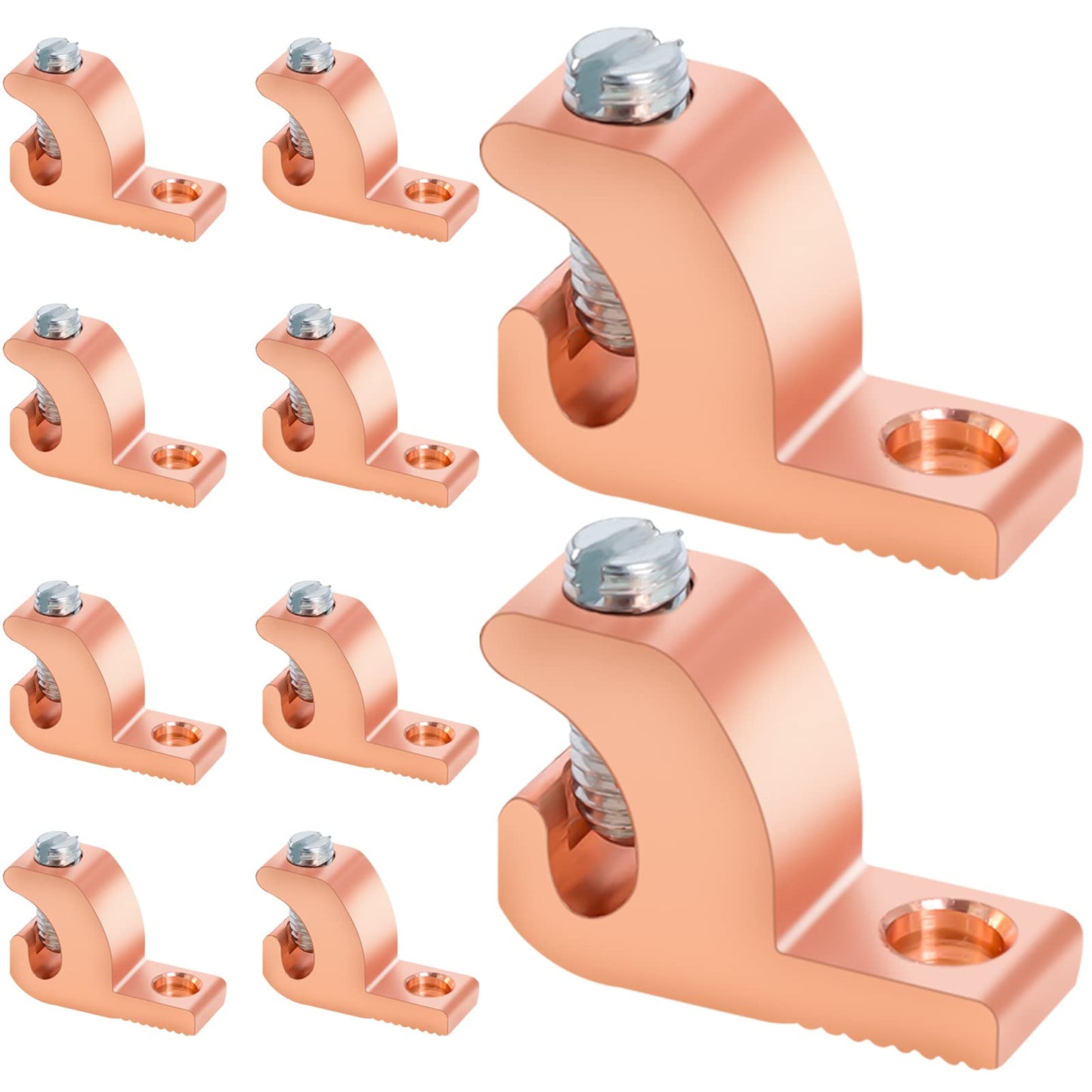 Swess 10 Packs Pool Bonding Lug, Screw Terminal, Copper, 4 AWG, 4-14 Wire Range