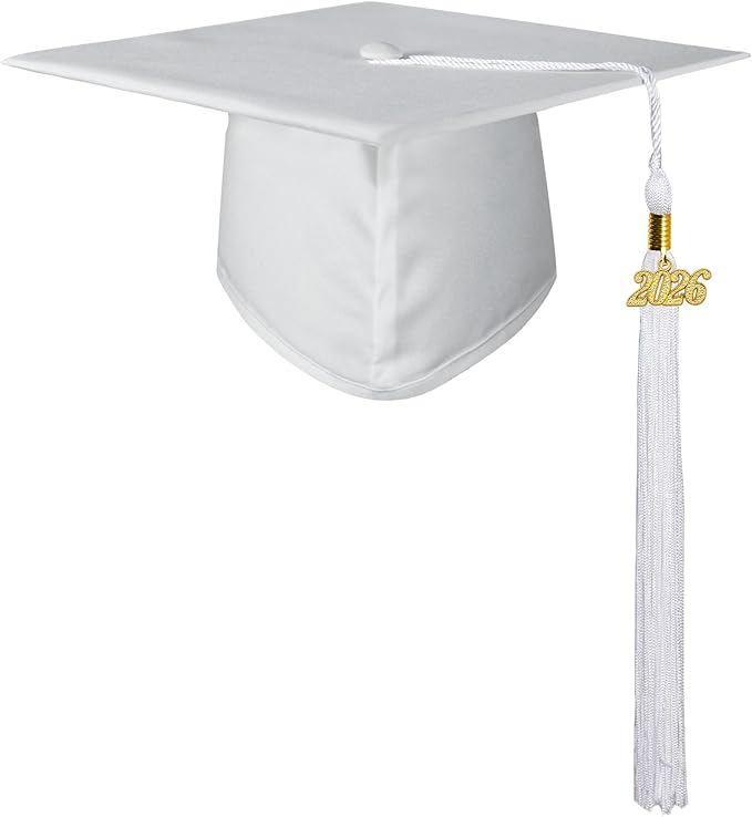 GraduatePro Matte Graduation Cap with 2026 Tassel for Adults High School and Bachelor Master 12 Colors