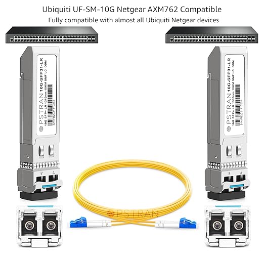OPSTRAN 10GBASE-LR SFP+ Optical Transceiver Module Compatible with Ubiquiti Unifi UF-SM-10G 10G SFP+ LR 1310nm 10km DDM Duplex LC SMF