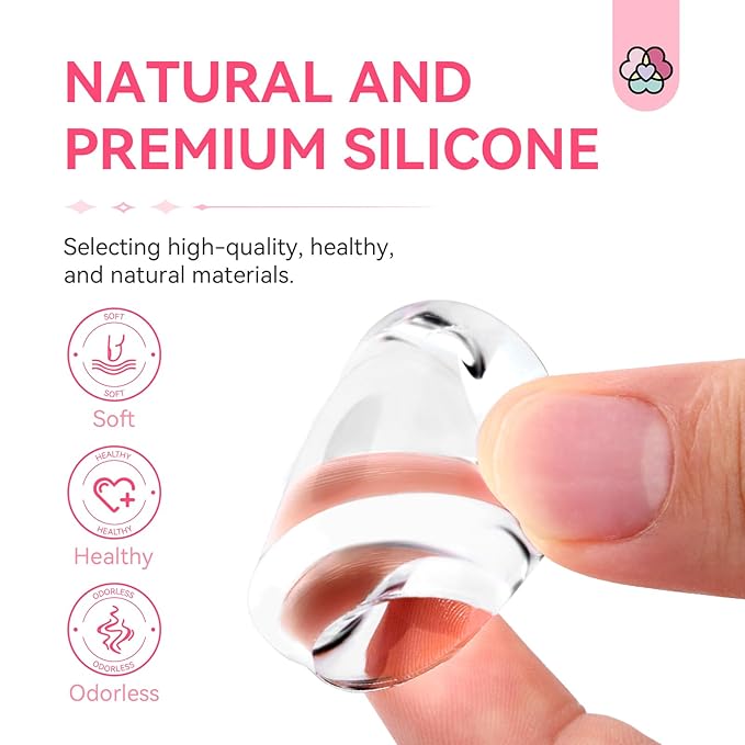 Saviland French Tip Nail Stamp: 4PCS Nail Art Stamper Kit Clear Silicone Nails Stamping Long & Short Jelly Stamper with Scrapers Nails Stamper Kit for French Manicure Home DIY Salon