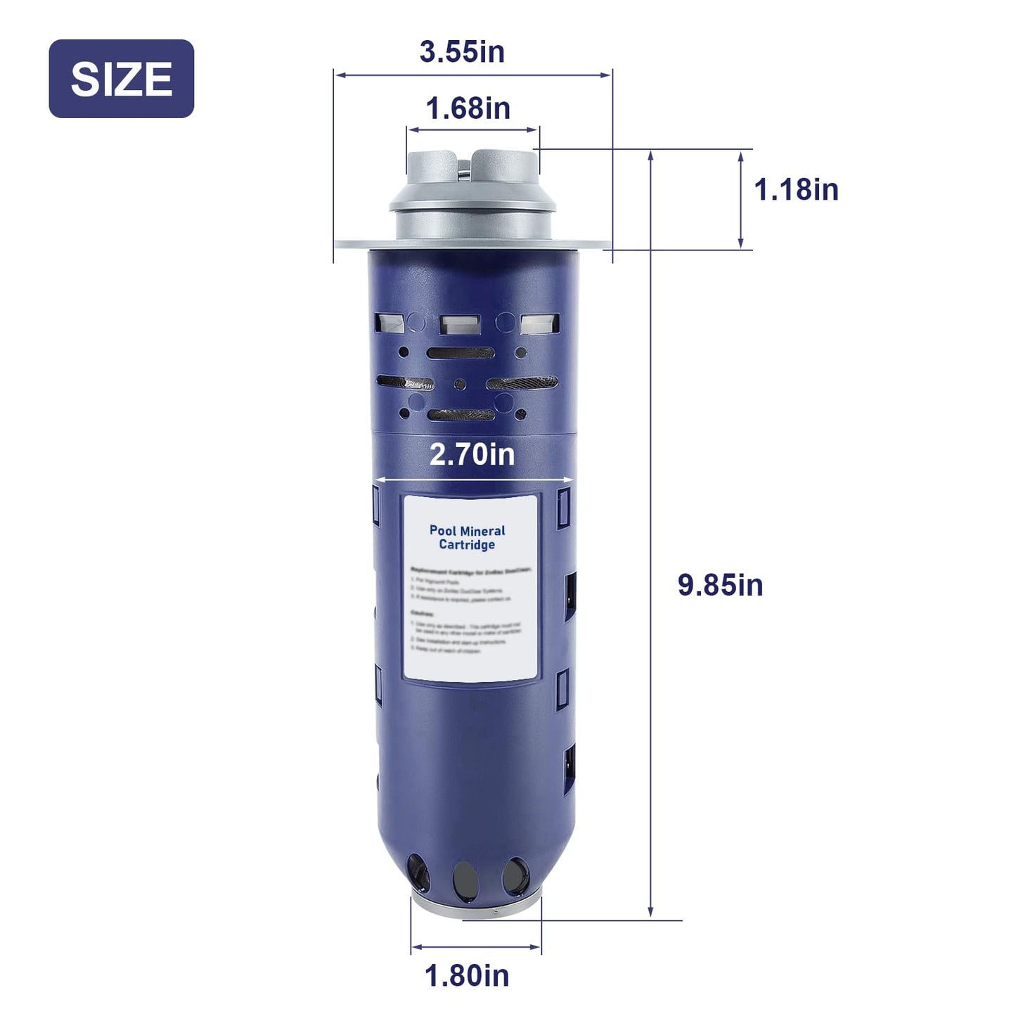 Replacement W28000 W28001 W28002 for Nature2 Duoclear 25 35 Pool Mineral Cartridge for Zodiac DuoClear Fusion, Fusion Soft, Vision Pro System Above Ground Inground, Deep Purple