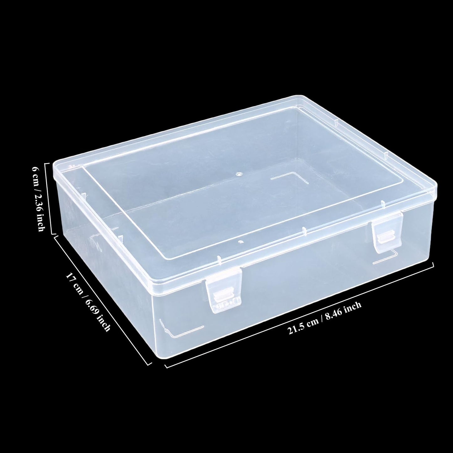 Goodma Small Bead Organizers, 78 Pieces Mixed Sizes Plastic Storage Cases Mini Clear Containers Transparent Rectangle Craft Supply Boxes with Hinged Lid
