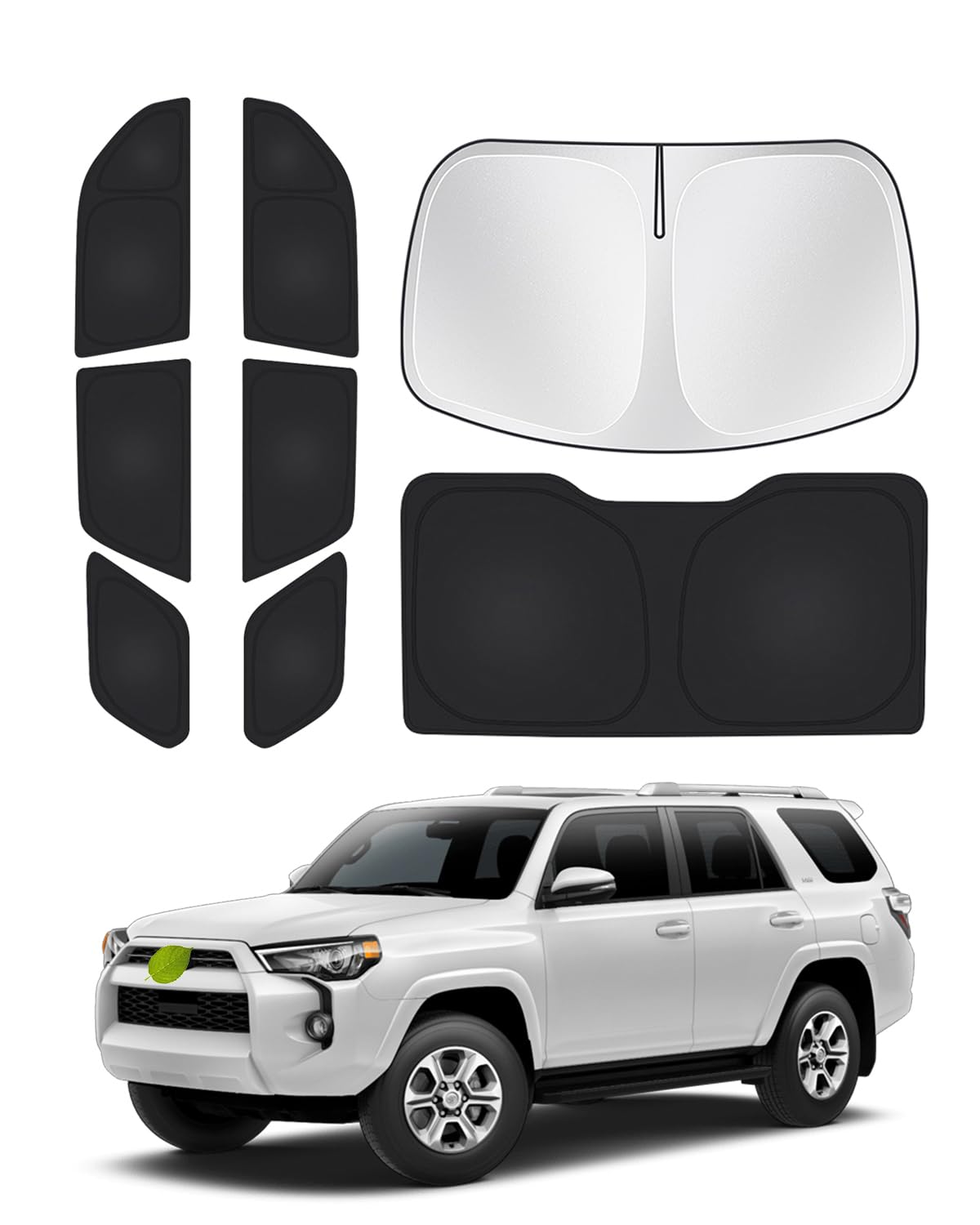 Canvcle Window Shades for 5th Gen Toyota 4Runner 2010-2024 Accessories Windshield Sun Shade Side Rear Window Covers Sunshade Full Set Sun Visor Privacy Protection Camping Keep Vehicle Cool Black 8PCS