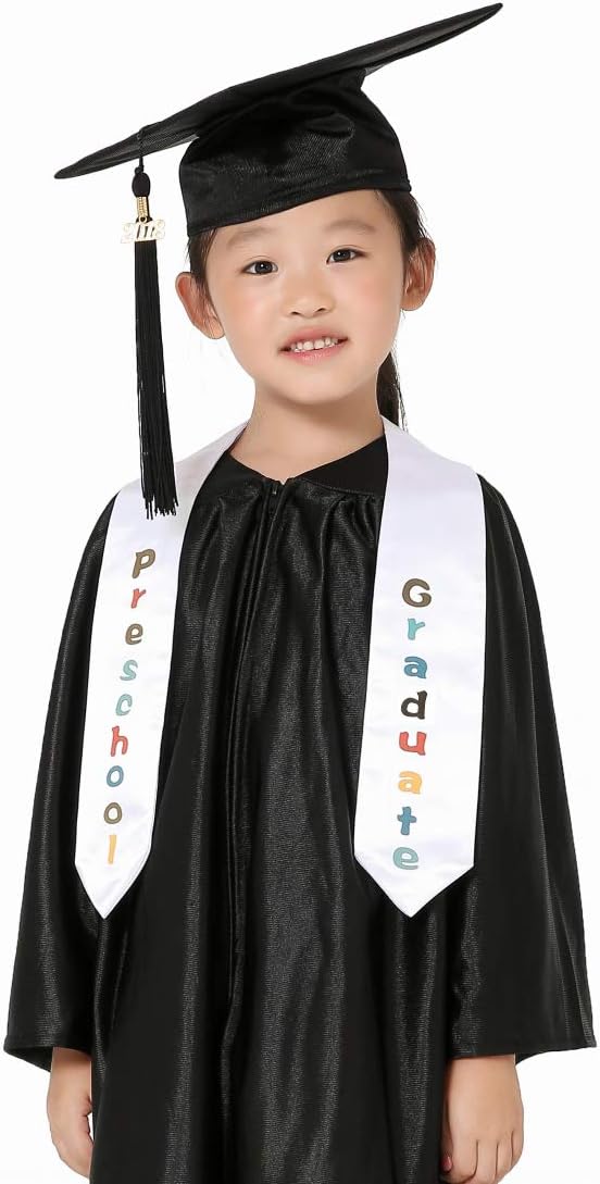 GraduationMall Kindergarten Preschool Graduation Sash, Printed Graduation Stole for Boys & Girls, Class of 2026 Ceremony Gift