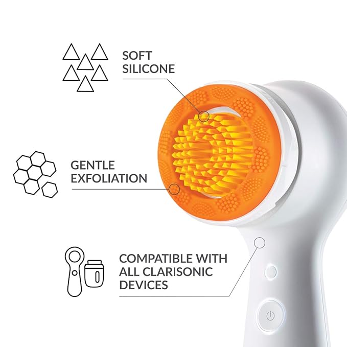 Clarisonic Sonic Face Exfoliator Cleansing Brush Head | Gentle Exfoliating Brush to Brighten Skin | Suitable for Sensitive Skin