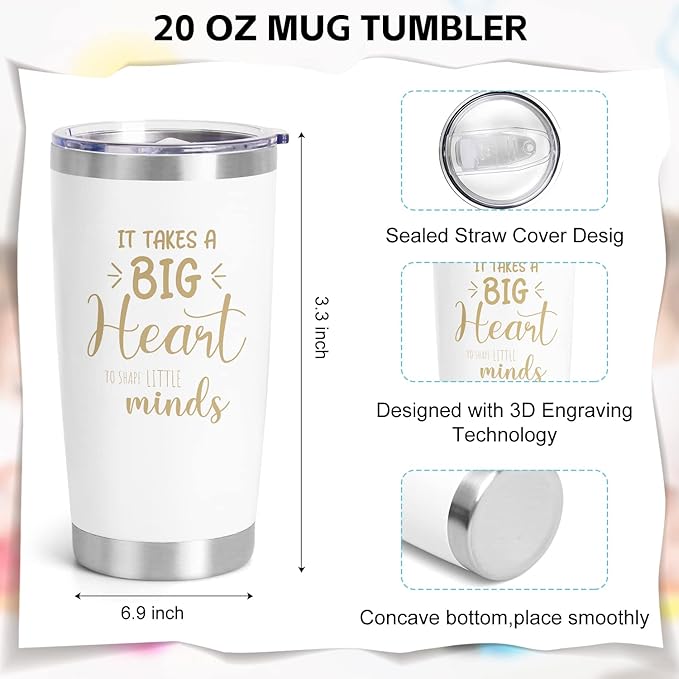 UAREHIBY 12 PCS Teacher Appreciation Gifts in Bulk,20 OZ Wine Tumbler Thank You Gifts for Women Men,Teacher Appreciation Week Gift with Keychain,Best End of Year Gift with Cosmetic Bag