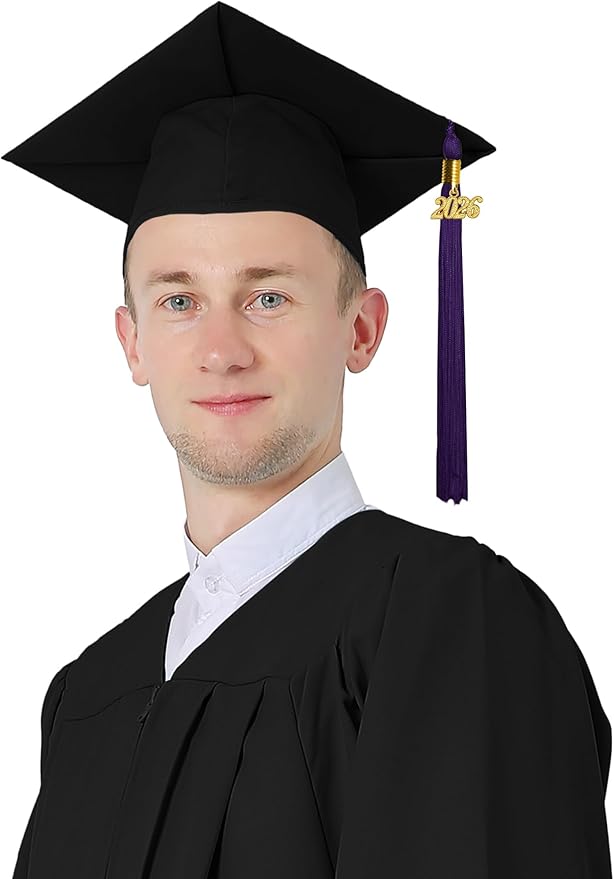 GraduatePro Matte Graduation Cap with 2026 Tassel for Adults High School and Bachelor Master 12 Colors