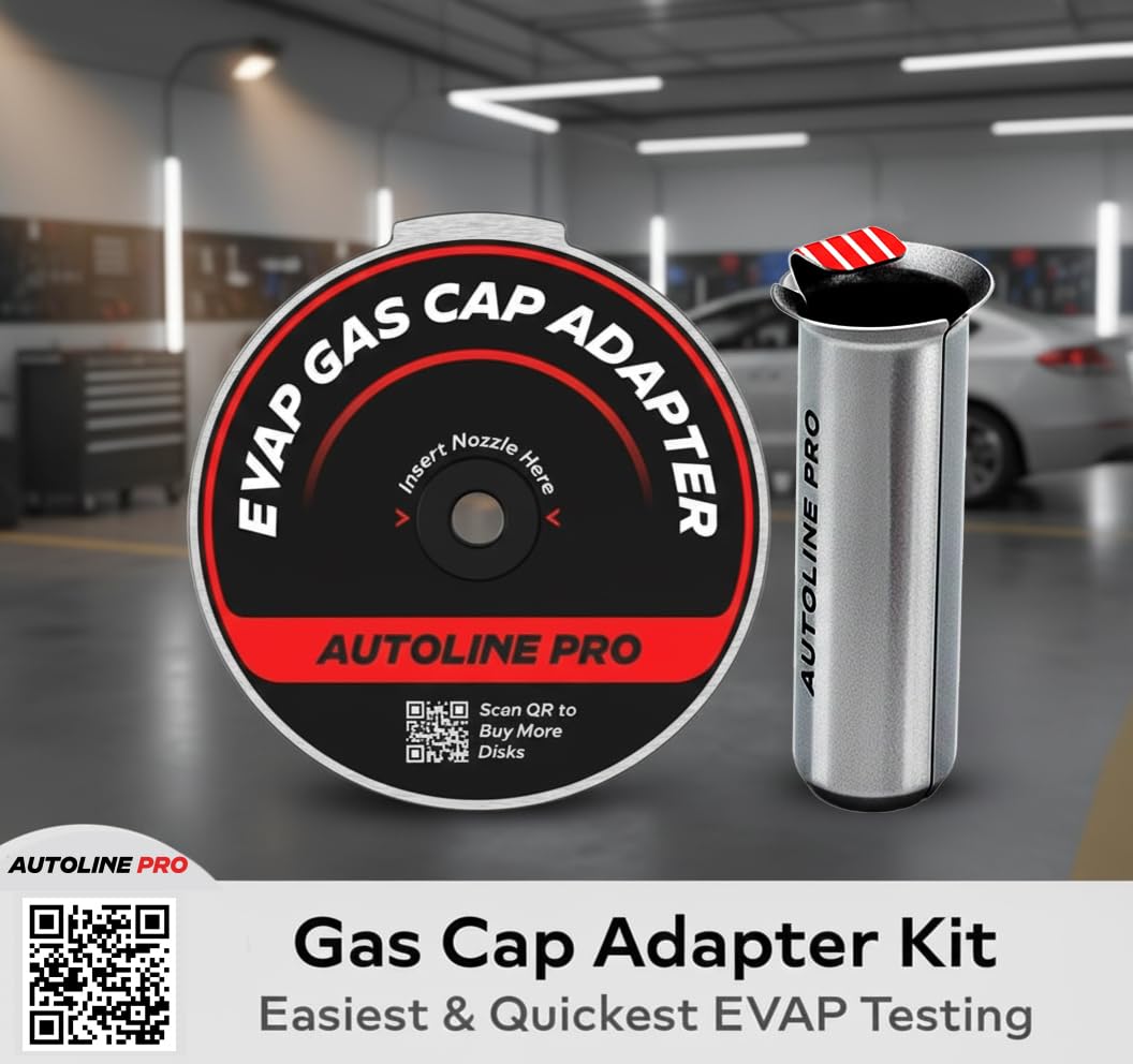 AutoLine Pro HyperSmoke™ Automotive Smoke Machine EVAP Vacuum Leak Tester – Adjustable Pressure – OEM Approved Smoke Fluid – Built-in Air Compressor Motor – Includes Cone and Gas Cap EVAP Adapter.