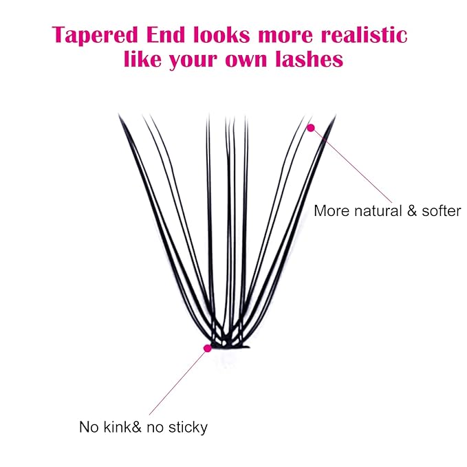 FADLASH Lash Clusters Extensions Individual Lashes Natural Soft 120pcs 20D D Cur Natural Long Black Faux Mink Volume Lash Extensions Reusable Artificial Eyelashes (20D-0.07-D, 15mm)