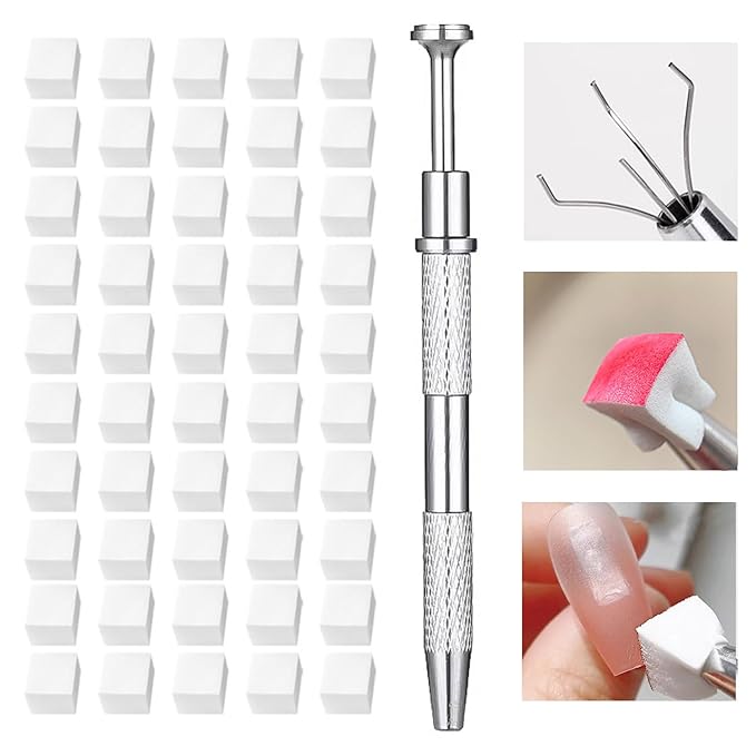 62Pcs Nail Art Brushes Tools,5 Pcs Liner Brushes for Nails,Nail Sponges for Ombre with Grabbing Pen, Dual Tipped Silicone Dotting Sculpture Pen and Mixing Palette Pen Holder, Nail Design Brushes