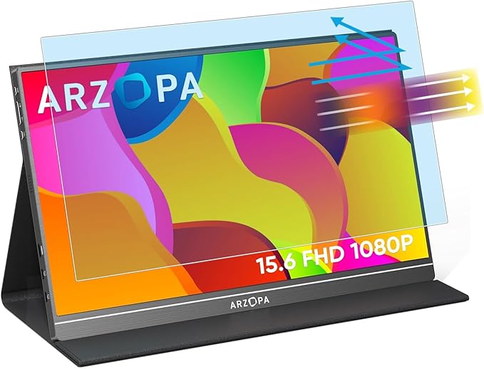 15.6 inch Portable Monitor Screen Protector for Acer/AOC/MNN/KYY/ARZOPA/InnoView/Lepow/ZSCMALLS/Newsoul/ASUS/QQH, etc. 15.6" Portable Monitor, Eye Protection Anti Blue Light Glare UV Blocking Filter