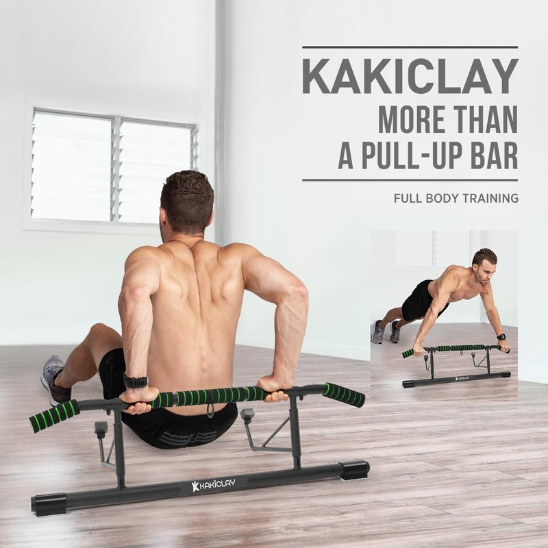 KAKICLAY Pull Up Bar for Doorway,2026 Upgrade Multi-Grip Hanging Bar for Home Gym, Max Capacity 440 lbs Multifunctional Portable Chin Up Bar - USA Original Patent, Designed, Shipped, Warranty