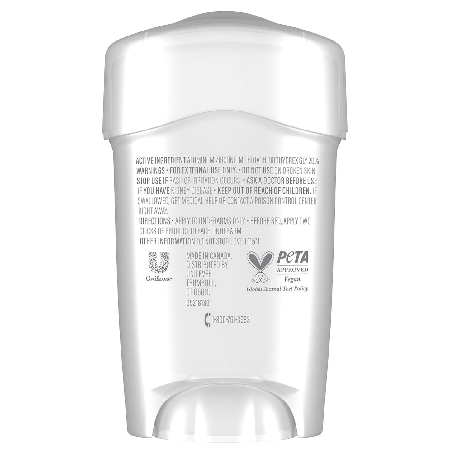 Dove Deodorant for Women, Clinical Protection Antiperspirant, Original Clean 6-Pack – Prescription Strength Wetness Protection with ¼ Moisturizers, 1.7 Oz Ea