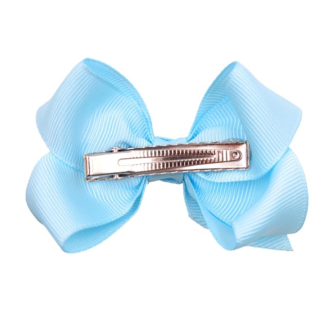 40Pcs 3 inch Hair Bows for Girls Grosgrain Ribbon Toddler Back to School Hair Accessories with Alligator Clips for Baby Girls Kids in Pairs