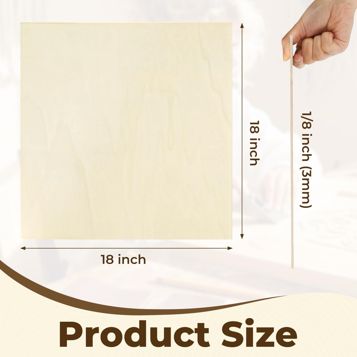 36 Pack Basswood Sheets 18"x18"x1/8", 3mm Basswood for Laser Cutting, Wood for Laser Cutting and Engraving, Laser Engraver Blanks, DIY Architectural Models Making, Wood Engraving
