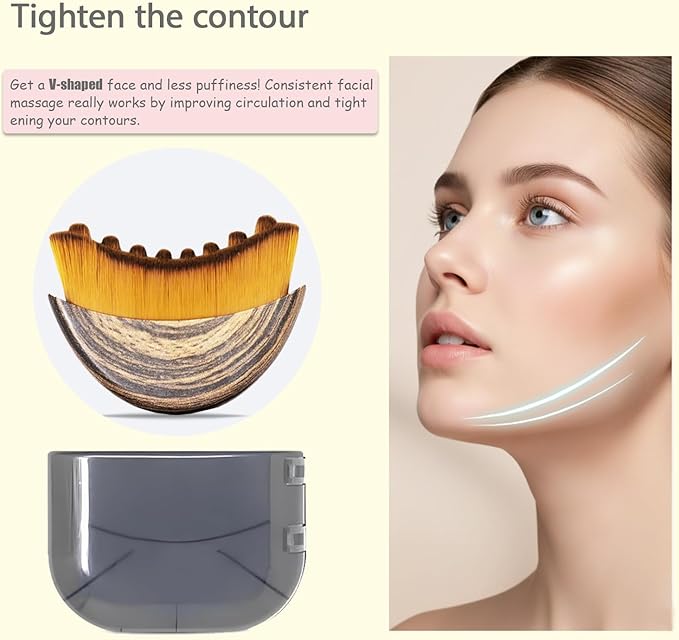 New Lymphatic Contour Face Brush, Lymphatic Drainage Massager for Face,Ergonomically Designed to Fit The Skin and Relieve Fatigue Ã¯Â¼Â2pcsÃ¯Â¼Â