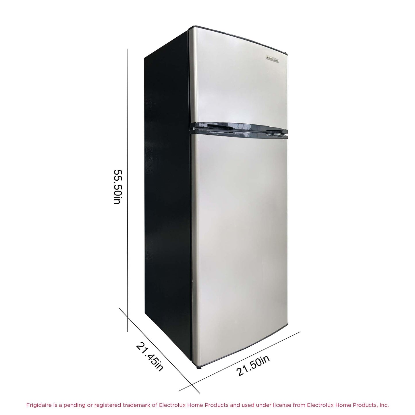 Frigidaire 2 Door Apartment Size Refrigerator with Freezer, 7.5 cu ft, Retro, Silver, Platinum