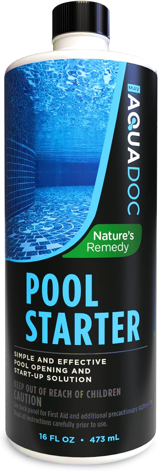 Pool Opening Chemical - 16oz for up to 15,000 gallons - Pool Starter Kit for Above Ground & Inground Pools - AquaDoc Pool Chemicals Made in USA