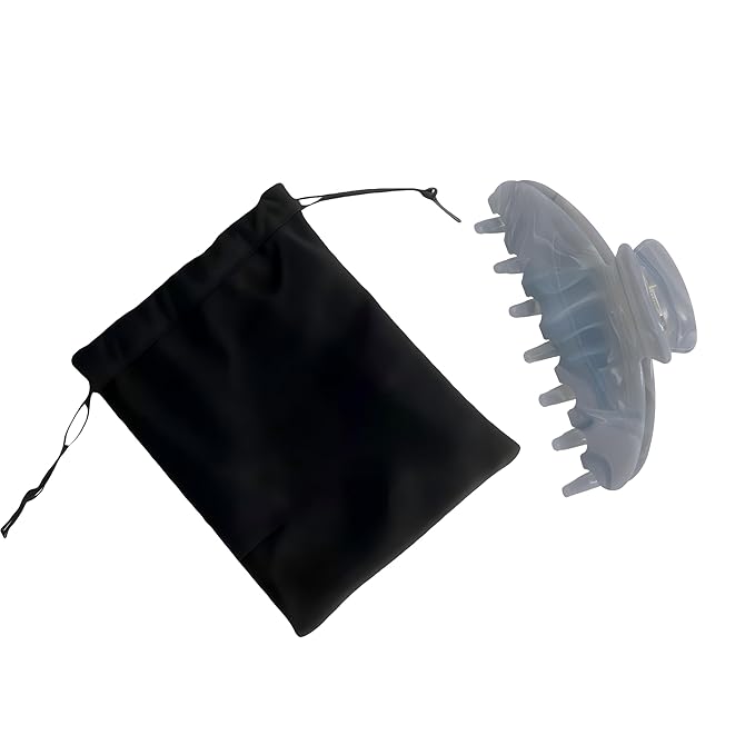 Durable Acetate Hair Clips - 4-Inch Grey tree grain Claw Clips for Fine and Thick Hair (Grey tree grain)