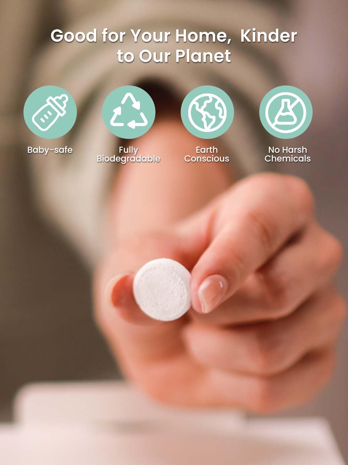 GROWNSY Descaling Tablets for Bottle Washers, Descaler Tablets to Remove Limescale & Mineral Buildup, Compatible with Momcozy and Baby Brezza Baby Bottle Washer, 24 Count
