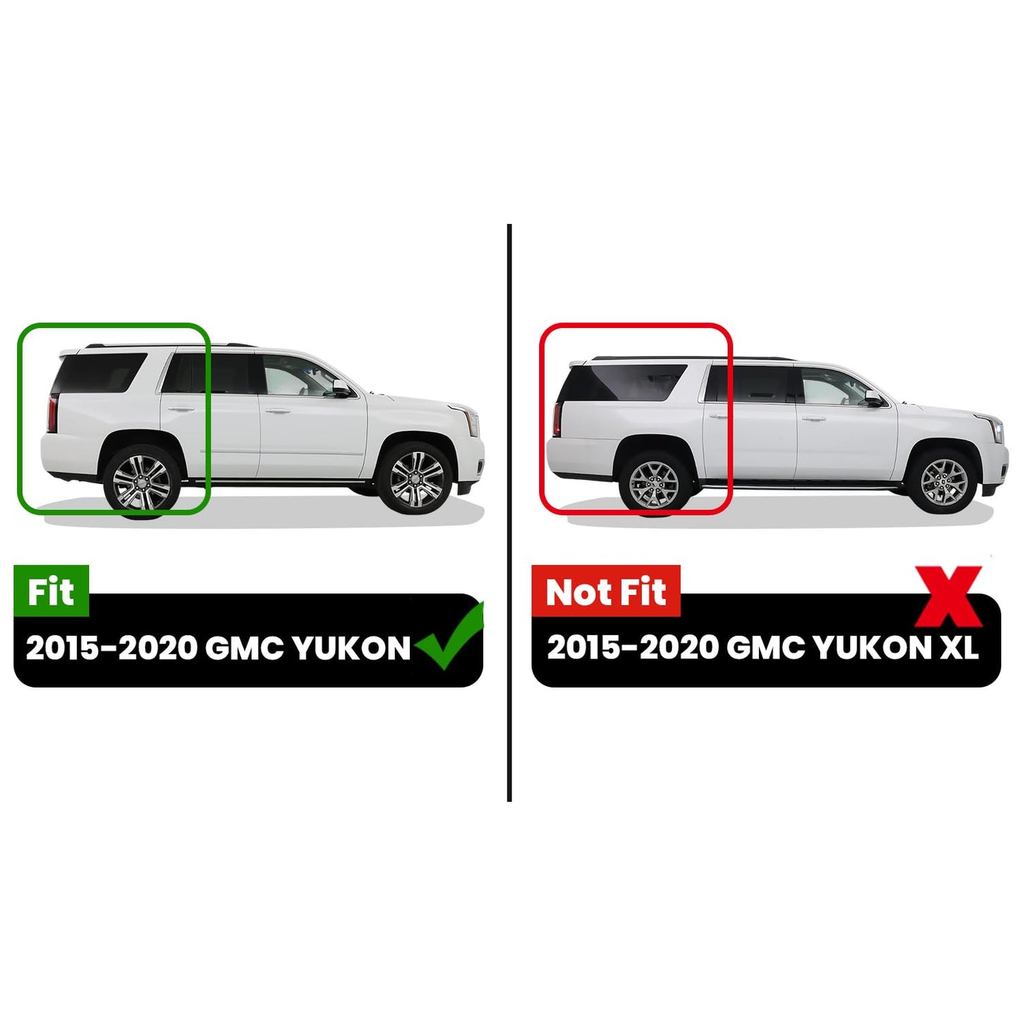 LASFIT Floor Mats & Cargo Liner 2015-2020 & Only 7/8 Seats (Not for 9 Seats) for Chevrolet Chevy Tahoe/GMC Yukon(Only Yukon, Not Fit Yukon XL), All Weather TPE Custom Fit Car Floor Liners