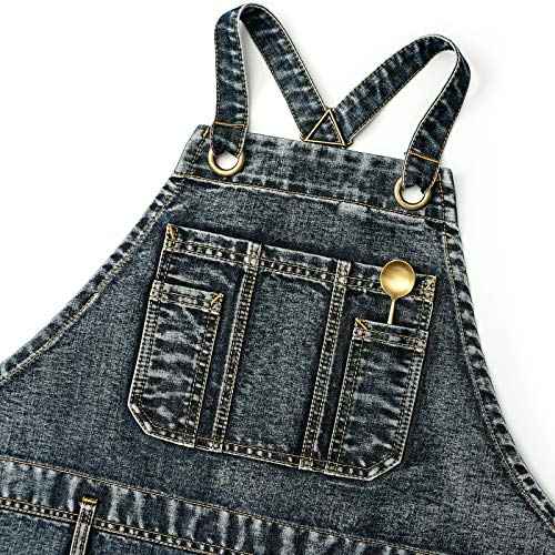 Jeanerlor - Washing Style Work Hairdresser Apron with Pockets for Women and Men
