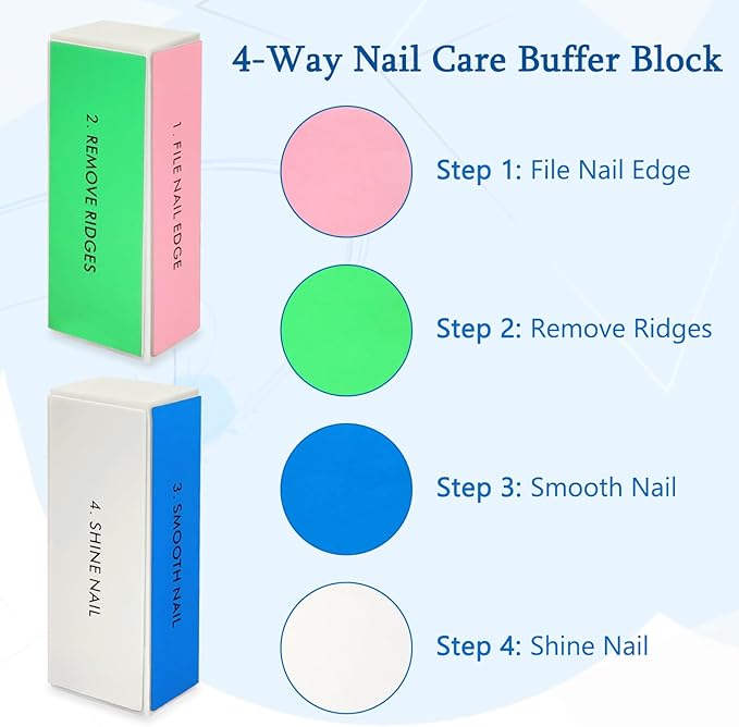 Black Nail File and Buffer, 1 Piece Large Square Sponge Manicure Tool, Nail File Kit for Nail Grinding and Care, Suitable for Nail Salons and Personal Use