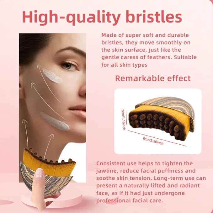 1/2 PCS Lymphatic Contour Face Brush for Sculpting Ã¢ÂÂ Anti-Puffiness, Detox & Lift, Improves Skin Glow & Absorption