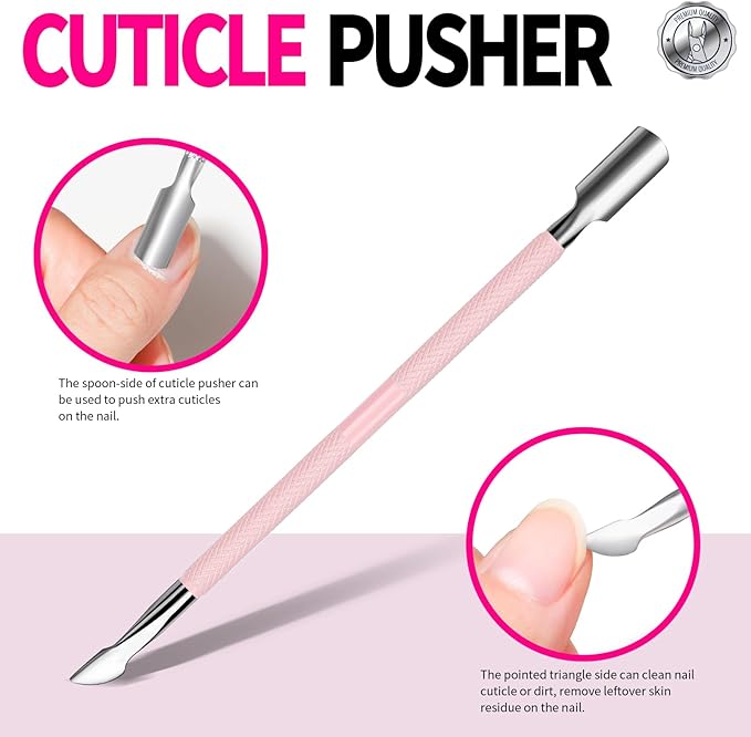 FANDAMEI Nail Kit, Nail Tools with Cuticle Trimmer, Glass Nail File, Nail Files for Natural Nails, Cuticle Nippers, Cuticle Pusher, Nail Care Kit, Manicure Kit for Women
