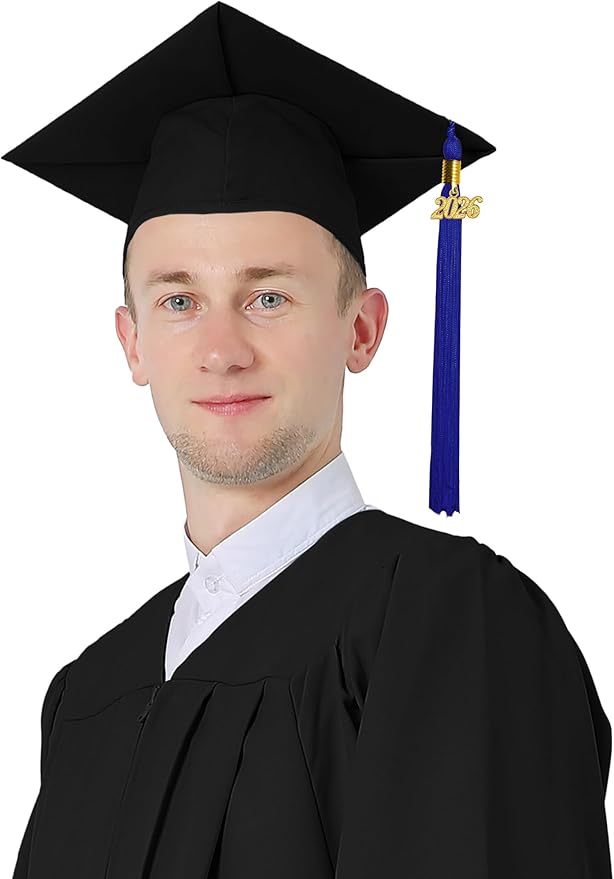 GraduatePro Matte Graduation Cap with 2026 Tassel for Adults High School and Bachelor Master 12 Colors