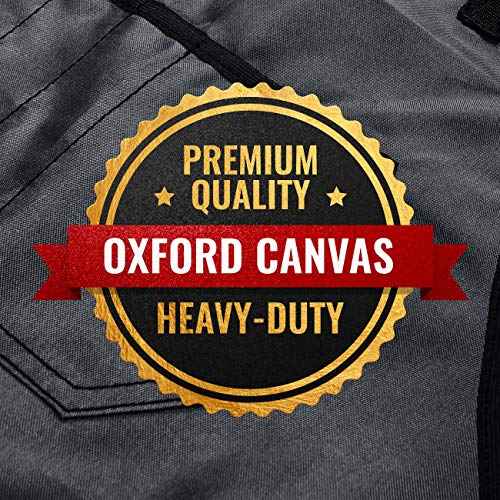 Under NY Sky Tool Apron ? Magnetic Tool Holder ? Heavy Duty Gray Oxford Canvas ? Cross-Back ? 18 Pockets ? Adjustable for Men, Women ? Pro Mechanic, Woodworker, Carpenter, Electrician, Gardener Apron