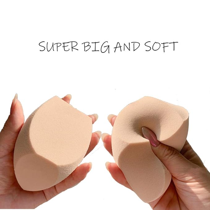 Makeup Sponge Blender & Holder, SOFT Beauty Makeup Blender Puff Foundation Face Sponges Set, Applicator Beauty Blending Blenders with 1 Sponge Holder, Concealer Sponge for Liquid Powder Sunscreen