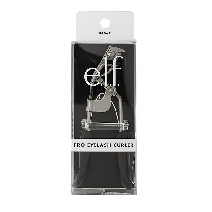 e.l.f. Pro Eyelash Curler, Stainless Steel Lash Curler, Long-Lasting Natural Curl, Ergonomic Design, Includes Replacement Pad, Fits All Eye Shapes