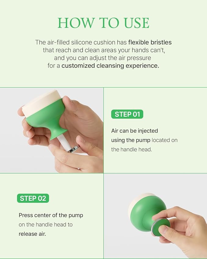 FULLY Pore Cleansing Silicone Brush, Effective Pore Cleaner, Over 2000 Fine Bristle, Unclog Pores, Blackhead Brush, Sebum Remover Tool, Gentle Exfoliator, Pairs with Green Tomato Clay Mask Cleanser