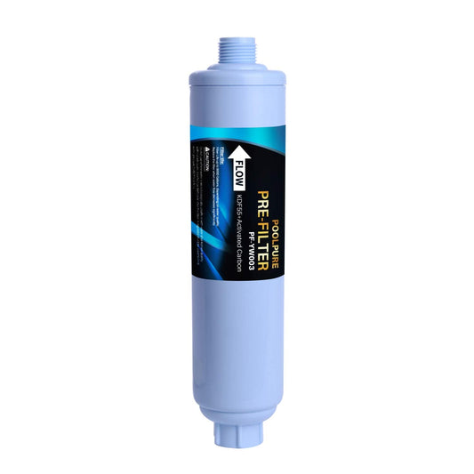 POOLPURE Garden Hose End Pre Filter for Pool, Hot Tub, Spa, Greatly Reduces Chlorine, Heavy Metals, Odor, Fits Any Standard 3/4" Garden Hose Thread, Up to 8,000 Gallons, 1PACK