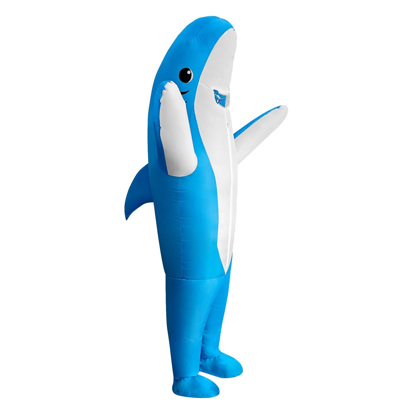 DeHasion 2 Packs Inflatable Animal Costume Halloween Costume Christmas Blow-Up Costume for Adult/Christmas/Birthday Party (Blue/Pink Shark)