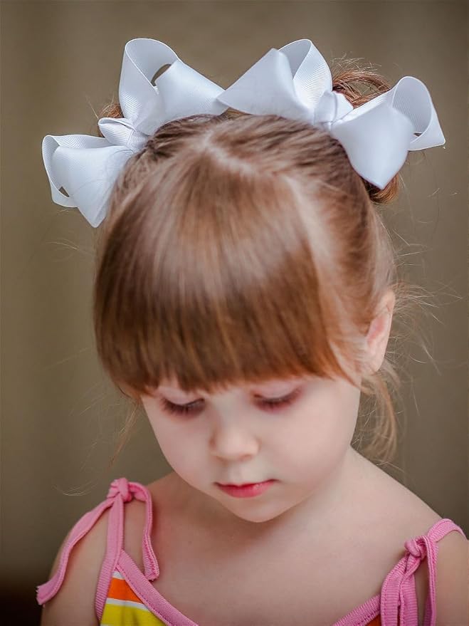 JOYOYO 40Pcs 4.5" Hair Bows Alligator Clips, Grosgrain Ribbon Girls Bows Clips Barrettes Hair Accessories for Baby Girls Toddlers Kids Teens (4.5inch,20 Colors in Pairs)