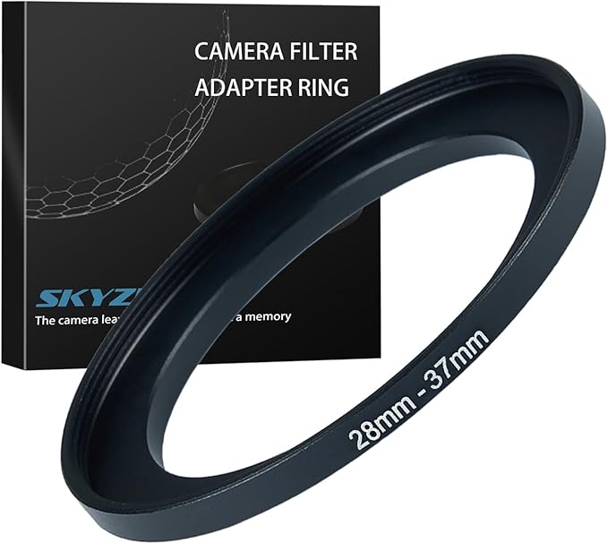 28mm to 37mm Step up Ring Filter Adapter Metal Ring Step up Rings Adapter Filter Compatible with All 37mm UV,CPL,ND,Lens Hood,Threaded Lens ect (28mm to 37mm)