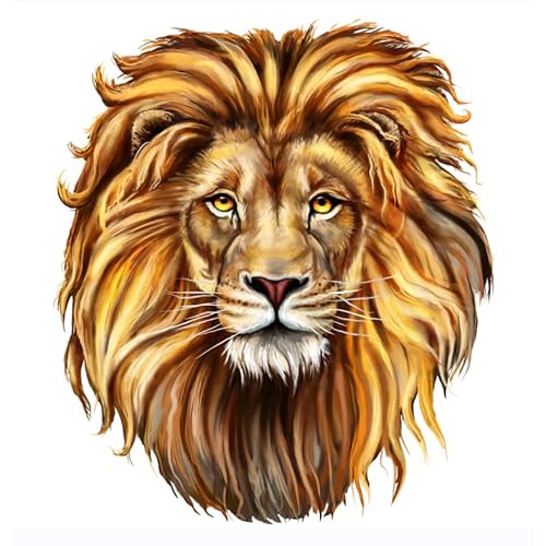 15" H Lion Wall Decal Peel and Stick, Lion Head Wall Decal Decor Art Pics, Lion Wall Stickers for Bedroom Living Room Decor