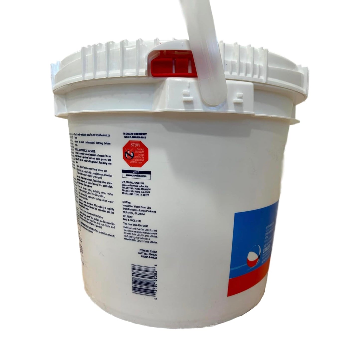 Poolife Turbo Shock to Eliminate Algae, Bacteria & Cloudy Water - Strongest 78% Calcium Hypochlorite Pool Shock - Fast-Dissolving, No Pre-Mixing - Safe Chlorine Shock for All Pool Surfaces - 25 lb
