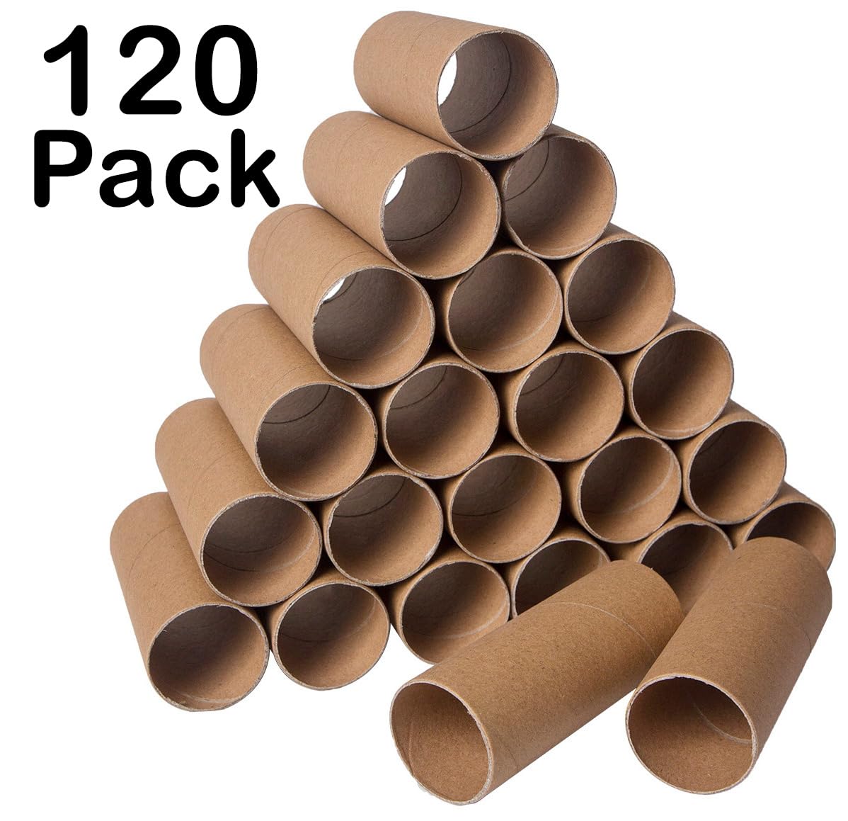 120 Pack Thick Cardboard Tubes For Crafts - Craft Rolls - Round Cardboard Tubes - Craft Tubes - Toilet Paper Rolls Crafts - Paper Tube For Crafts - Craft Round Tubes 1.57 x 3.9 Inches - Brown