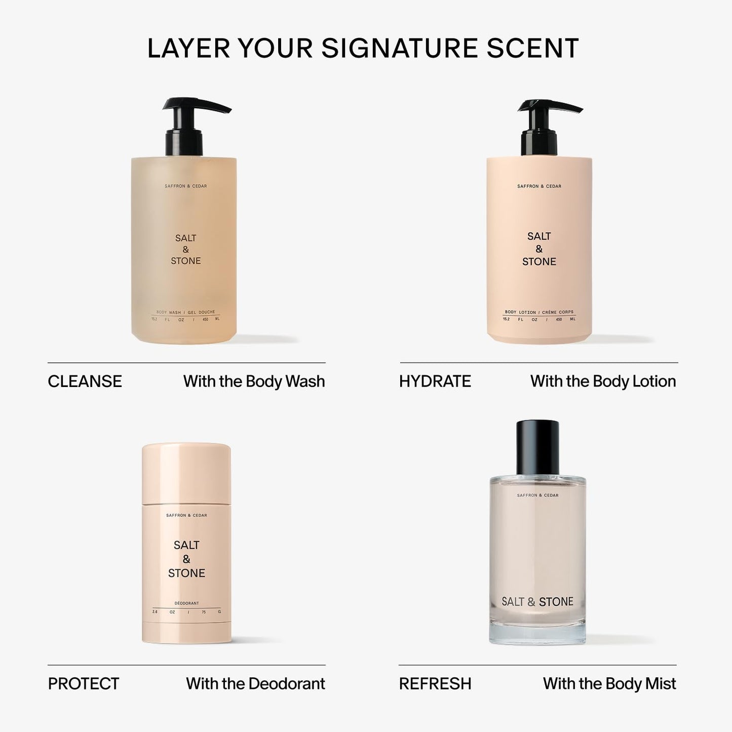 Salt & Stone Body Lotion for Women & Men | Saffron & Cedar | Hydrates, Nourishes & Softens Skin | Restores Dry Skin | Fast-Absorbing | Cruelty-Free & Vegan | 15.2 fl oz