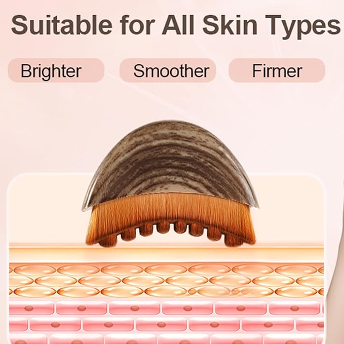 Dry Brushing Face Brush, Lymphatic Contour Face Brush, Chin & Jawline Sculpting, Lymphatic Drainage Massager for Face, Ergonomically Designed to Fit The Skin Precisely (2PCS)