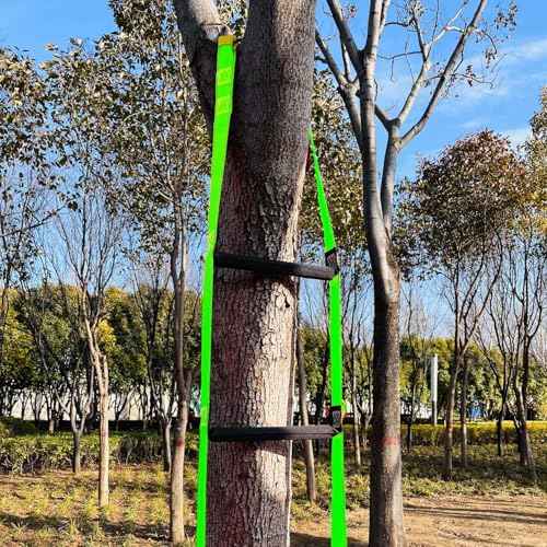 Fire Escape Ladder with 2 Heavy Hooks, 16.7 Feet Emergency Fire Ladder for 2-3 Story Homes, Reusable Safety Rope Ladders for Balcony Railing Treehouse, Green