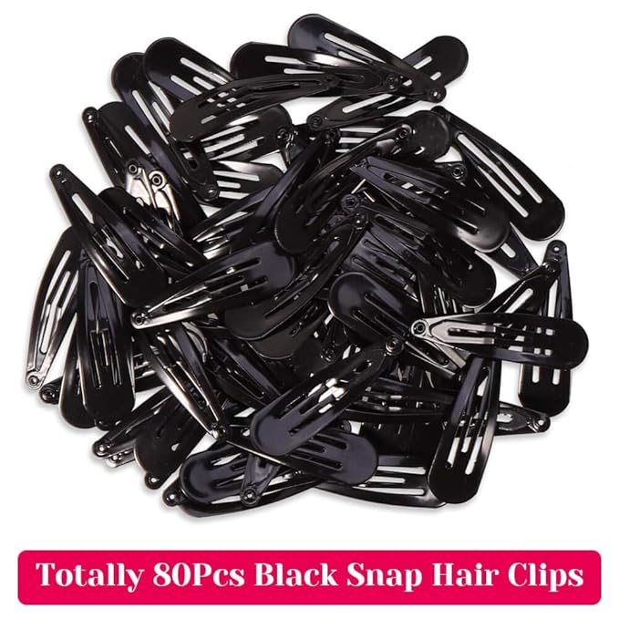 Anezus 80 Pcs Hair Clips Hair Barrettes 2 Inch Snap Non-Slip Metal Hair Clips