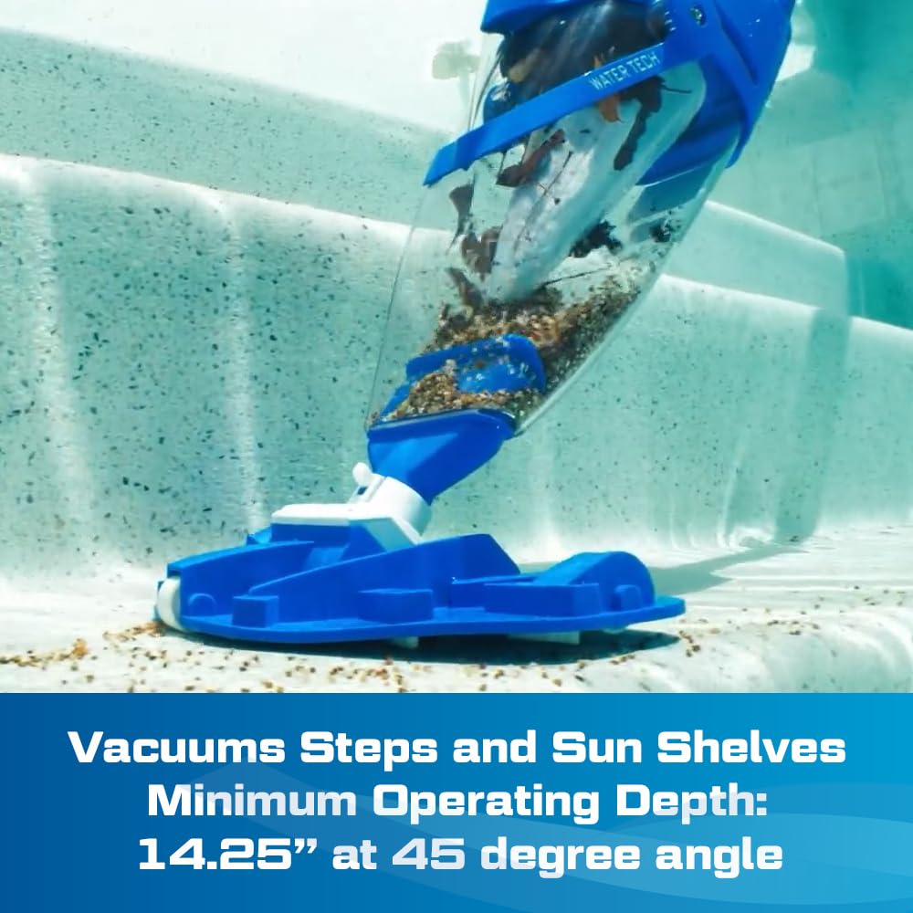 POOL BLASTER Centennial Cordless Pool Vacuum w/Pole Set - XL Debris Capacity & Advanced Filtration, Handheld Rechargeable Pool Cleaner for Sand, Silt & Leaves in Inground & Above Ground Pool