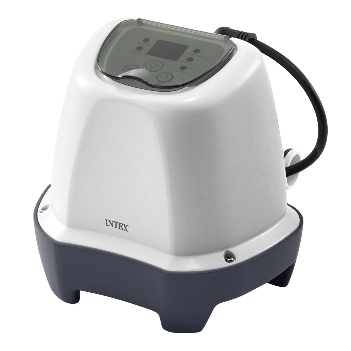 INTEX Krystal Clear Saltwater Pool Chlorine System for Above Ground Pools up to 2,200 Gallons, Pool Cleaner with Automatic Timer and Self Cleaning